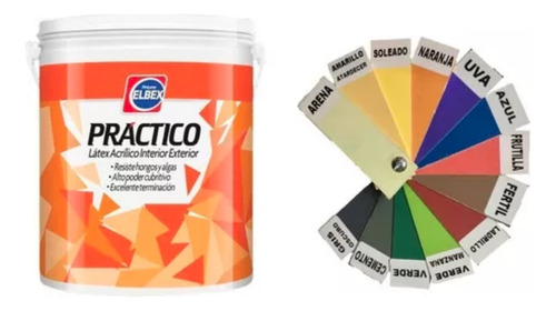 Pintura Latex Antihongo Elbex Int - Ext Colores 0,9 Lts