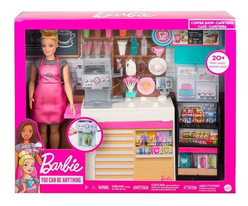  Muñeca Cafeteria Barbie Set Juego Cafe Y Batidos Accesorios