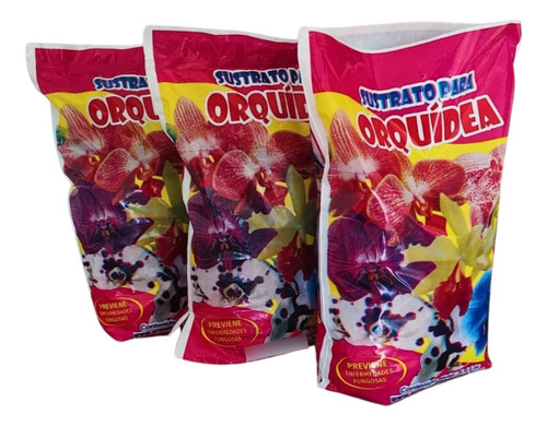 Sustrato Corteza  Orquídeas Paquete 5 Piezas+ Fertilizante 