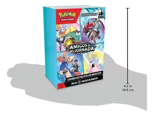 Combo Box 18 Booster Pokémon Tcg Card Ev9 Amigos De Jornada