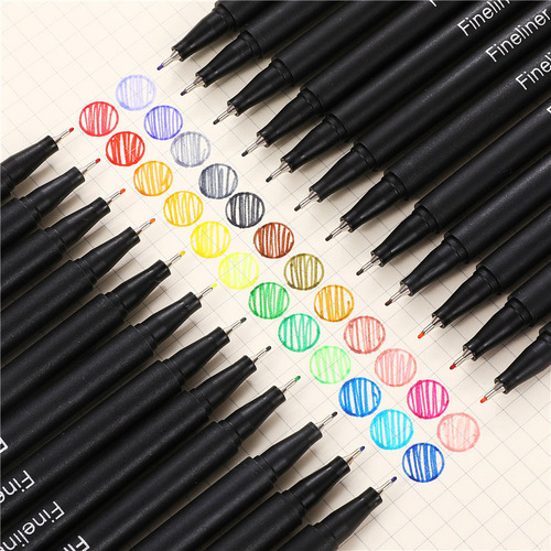 12 Rotuladores Fineliner, Bolígrafo De Color Manga Para