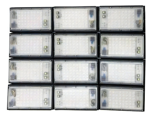 Refletor 1200w De Led Campo Quadra N1 Ip68 Flood Light Cor da carcaça Preta Cor da luz Branco 110V/220V