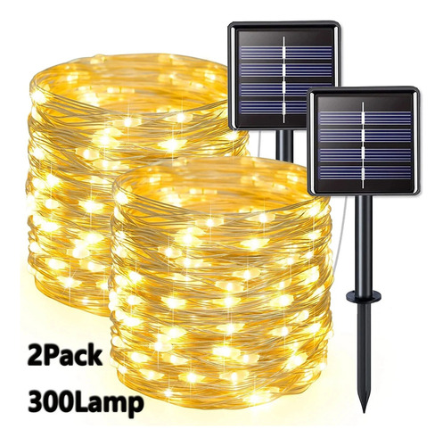 Cadena Solar De Alambre De Cobre Con Guirnaldas De Luces De