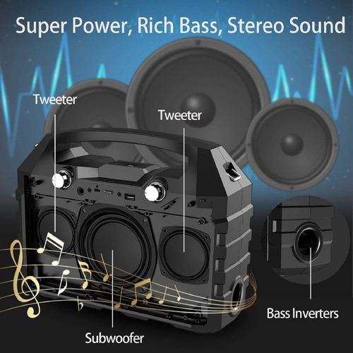 Sistema De Altavoces Pa Portátil Hotec Wireless Bluetooth Ka