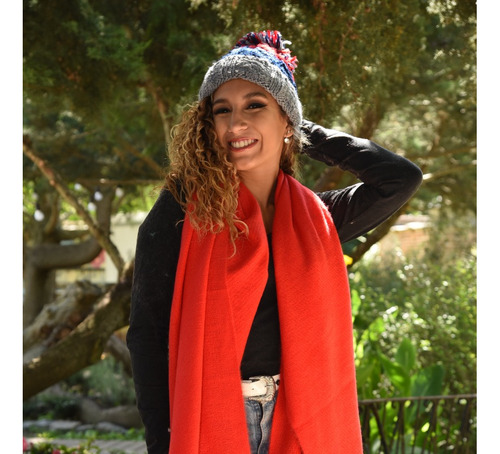 Bufandon Bufanda Maxi Nube Grande Amplia Afelpada Abrigo 34 Rojo Liso