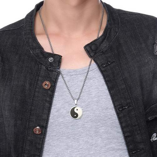 Collar Con Colgante Del Símbolo Místico Chino Yin Yang Para