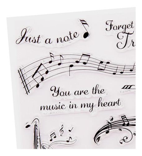 Sellos De Letras Con Temas Musicales, Sellos Transparentes