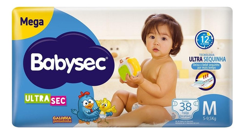 Fralda Babysec Mega M 38 Unidades Médio (m) Sem Gênero