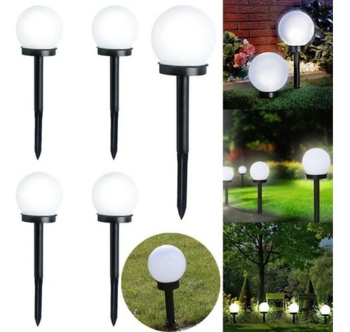 4pcs Bola Estilo Led Jardim Caminho Solar Lâmpada Spot Luz
