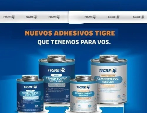 Pegamento Adhesivo Pvc Gris Secado Rápido Tigre 118 Ml