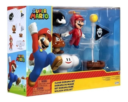 Imagen 1 de 7 de Super Mario Playset Diorama Nube Playking