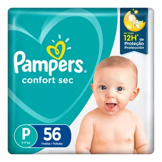 Pañales Pampers Confort Sec Max P 56 u