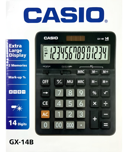 Calculadora Escritorio Casio 14 Dígitos Gx-14b