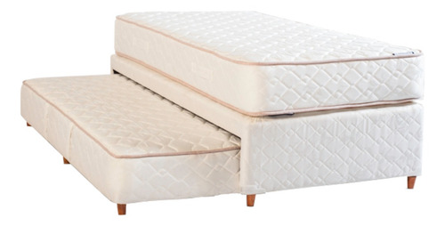 Imagen 1 de 2 de Sommier Europea La Cardeuse Dual 1 plaza de 200cmx90cm blanco