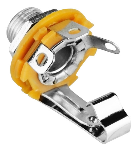 Conector Jack P10 Mono Fechado Para Painel E Instrumentos Cor Prateado