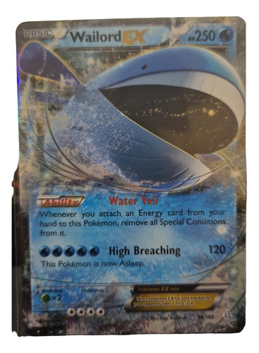 Wailord Ex Carta Pokémon Original+10 Cartas+regalos