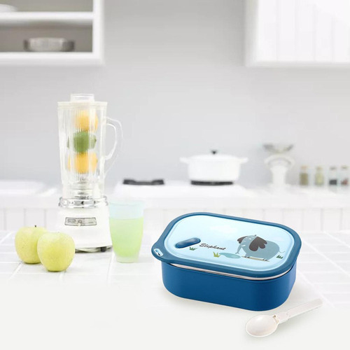 Caja Bento Aislada Con Divisiones Fiambrera De Material