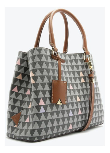 Bolsa Schutz Tote Lara New Triangle - 500181188 Cor Sela Desenho Do Tecido Black