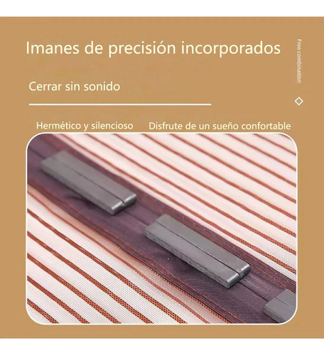 Cortina Magnetismo Mosquitera Para Puertas Variadas Color 210x90 FOOFOO