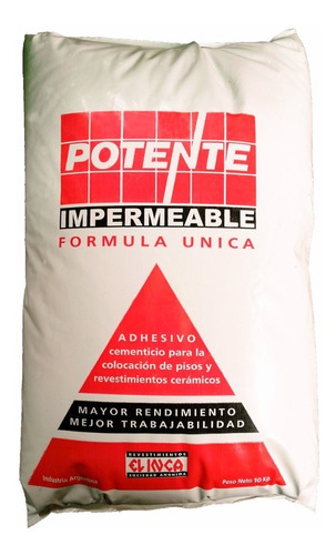 Pegamento Adhesivo Para Ceramica Potente Impermeable X 10 Kg