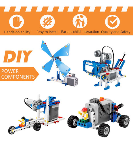 Kit De Motor Weershun 9 En 1 Compatible Con Lego Technic