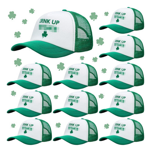 Gorra De Béisbol De Trébol Verde Irlandés, 12 Unidades