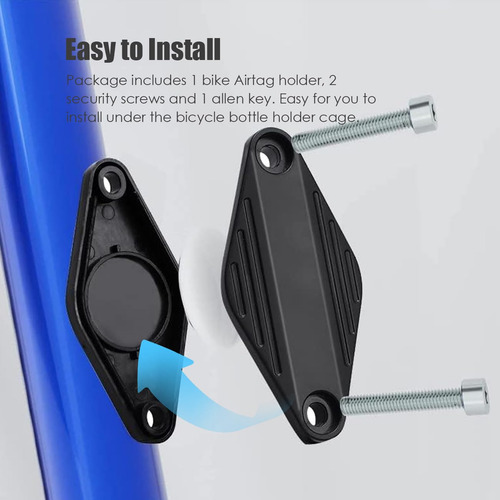 Soporte Para Bicicleta Airtag Oculto Universal Impermeable Negro