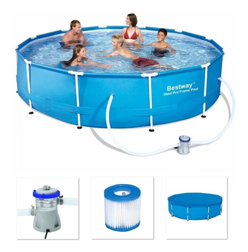 Piscina Bestway 6473 Litros Com Bomba Filtro 220v E Capa