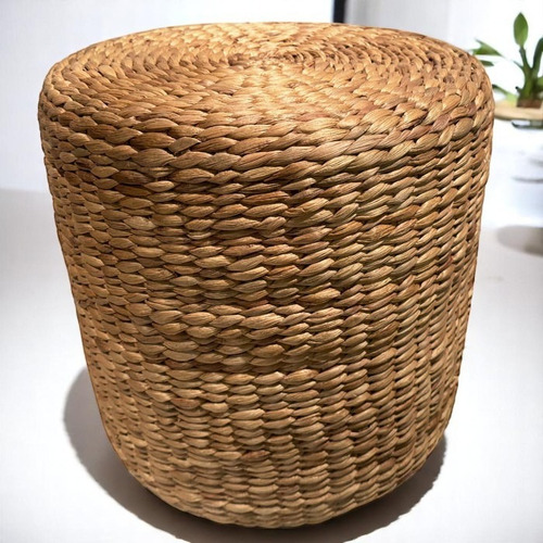 Puff / Pouf Redondo Fibras Naturales Yute Bric