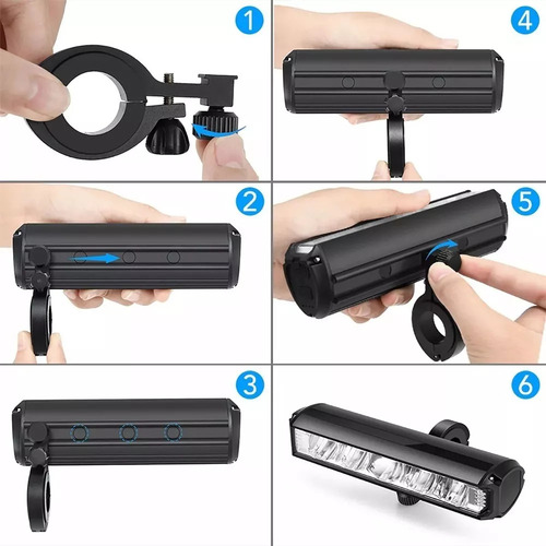 ** Luz Bicicleta 6000 Lúmenes Recargable Accesorios Con Luz