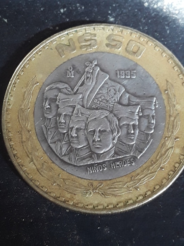 Moneda De México Niños Héroes $50 Año 1995