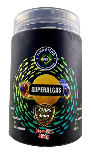 Ração Para Peixes Superalgas 454g Chips 4mm Maramar