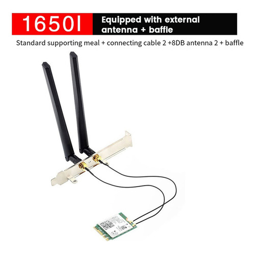 Hh Tarjeta Wifi 1650i Ax201ngw+antena 2x8db+deflector 3000