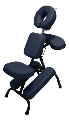 Cadeira Quick Massage Shiatsu Black Dobrável Legno, Algodão Cor Azul-escuro