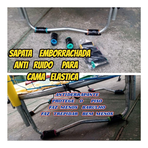 Pés Emborrachado Antiderrapante Para Pula Pula Kit C/08