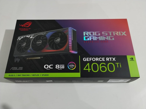 Placa De Vídeo Nvidia Asus Rog Strix Rtx 4060 Ti Oc 8gb