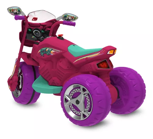 Moto Elétrica Infantil Menina Rosa e Branco, Brinquedo Usado 88849069