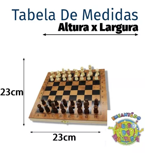 Jogo De Xadrez De Madeira 23,5 x 23,5 Cm-O Galileu Magazine