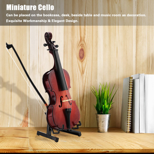 Violín En Miniatura Modelo Mini Violín De Madera Con Soporte
