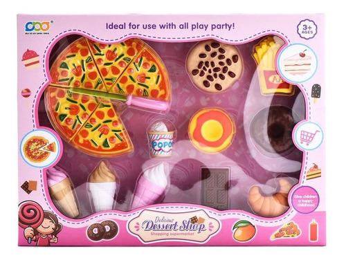 Set De Pizza Y Helado  Juguete Infantil