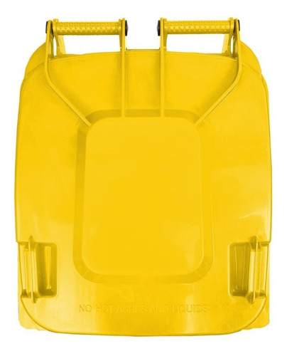 Bote 240 L Con Ruedas Y Pedal Color Amarillo