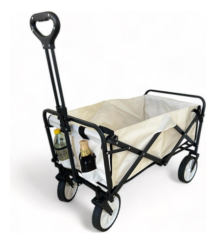 Carrito Vagón Multifuncional Plegable de Carga Compras Camping CJR Color Blanco