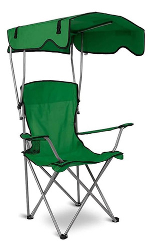 Silla Plegable Camping Playa Portavasos Portátil Exteriores® Color Verde