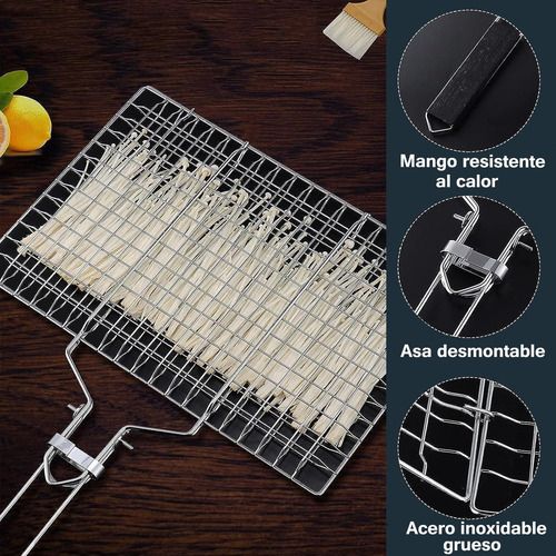 Cesta De Grelha, Cesta De Aço Inoxidável Com Alça, Cesta De