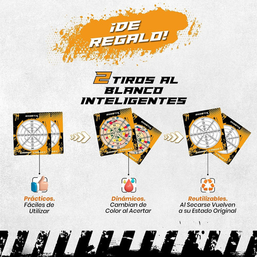 Pistola De Hidrogel M416 Drum Premium 2 Tiros Al Blanco