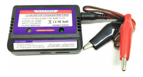 Imagen 1 de 4 de Cargador Lipo De 7.4v Y 11.1v Helicoptero Auto Dron Avion
