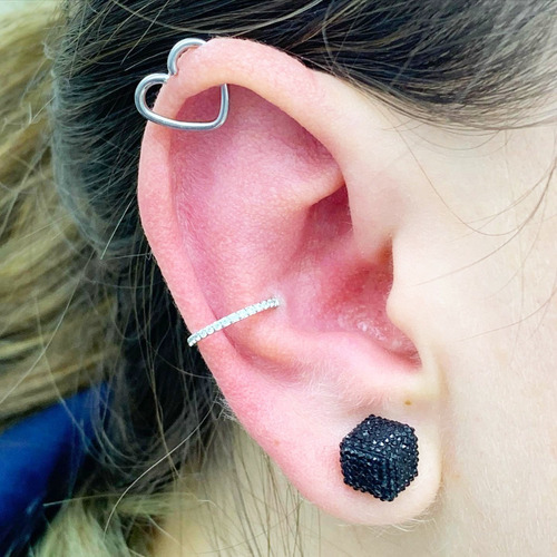 Imagen 2 de 3 de Argollita Clicker Microcristal Titanio Piercing Argentina ®