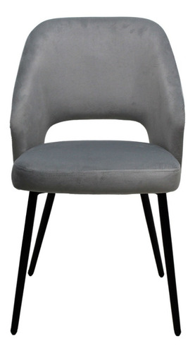 Set 2 Sillas Minimalista Mundo In Asturias Oficina O Comedor Color de la estructura de la silla Negro Color del asiento Plata