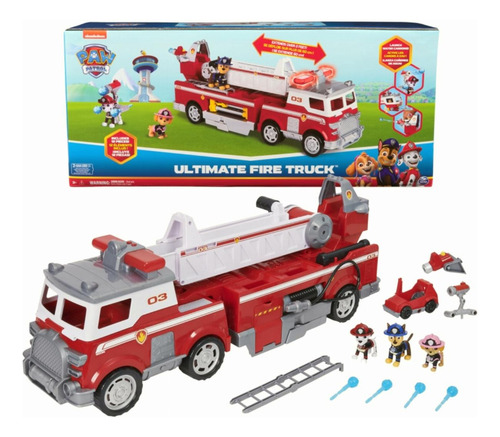 Paw Patrol Camión De Bomberos Ultimate Rescue Con Escalera