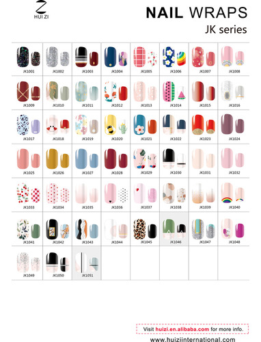 - Tiras De Esmalte De Uñas Huizi Stickers Envueltas En 3d,